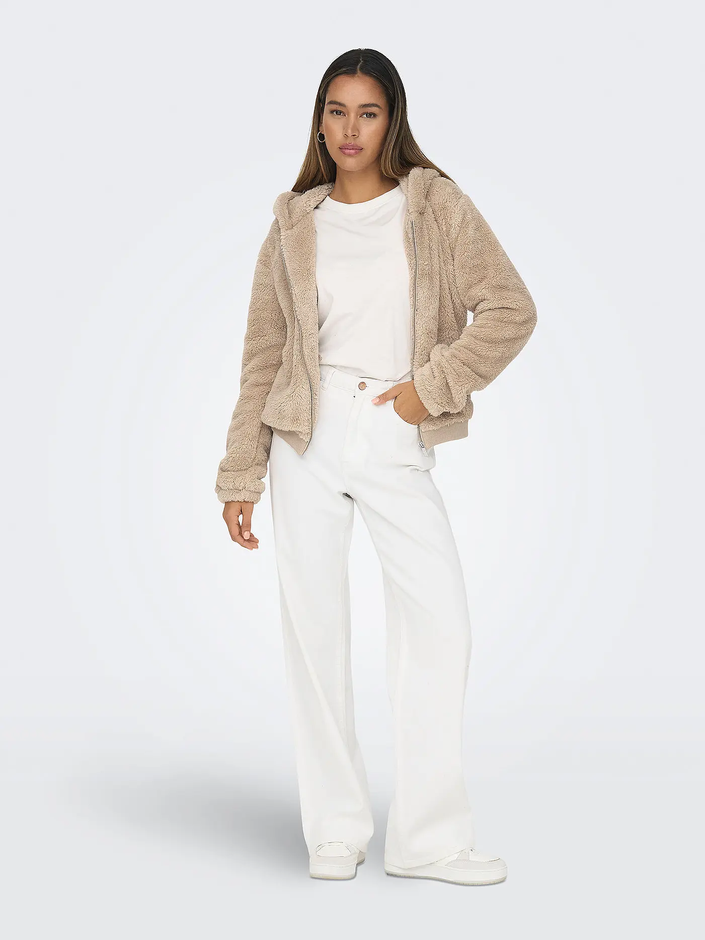 ONLY | Jacke in Felloptik ONLNEWANNA | beige